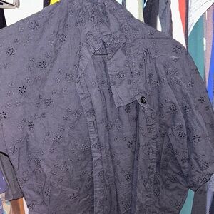 Aeropostale Black Eyelet Blouse